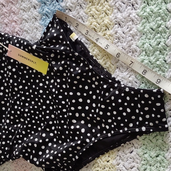 NWT Summersalt Size 2 The Ruffle Backflip Nero Dot One Piece Swimsuit - Picture 8 of 16